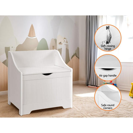 Keezi Kids Toy Box Chest Children Storage Clothes Toys Organiser Square.