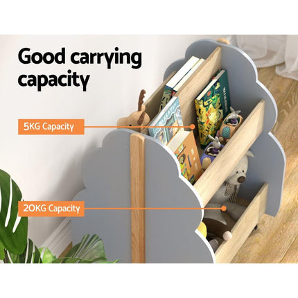 Keezi Kids Toy Box Bookshelf Storage Bookcase Organiser Display Shelf.