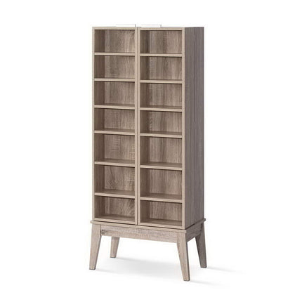 Artiss Bookshelf CD Storage Rack - BERG Oak.