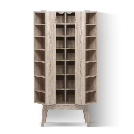 Artiss Bookshelf CD Storage Rack - BERG Oak.