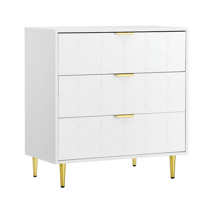 Artiss 3 Chest of Drawers Lowboy Cabinet White.