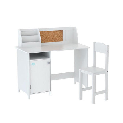 Keezi Kids Table and Chair Set Children Study Play Toys Desk w/ Cabinet Storage.