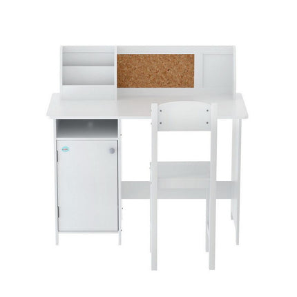 Keezi Kids Table and Chair Set Children Study Play Toys Desk w/ Cabinet Storage.