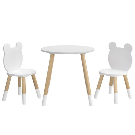 Keezi 3 Piece Kids Table and Chairs Set Activity Playing Study Children Desk.