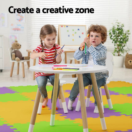 Keezi 3 Piece Kids Table and Chairs Set Activity Playing Study Children Desk.