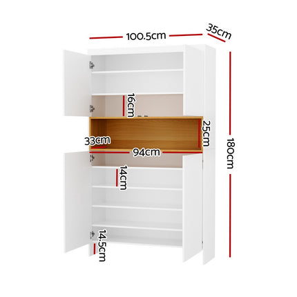 Artiss Shoe Rack Storage Cabinet 9 Tiers White.