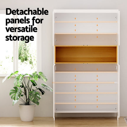 Artiss Shoe Rack Storage Cabinet 9 Tiers White.