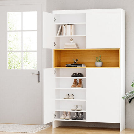 Artiss Shoe Rack Storage Cabinet 9 Tiers White.