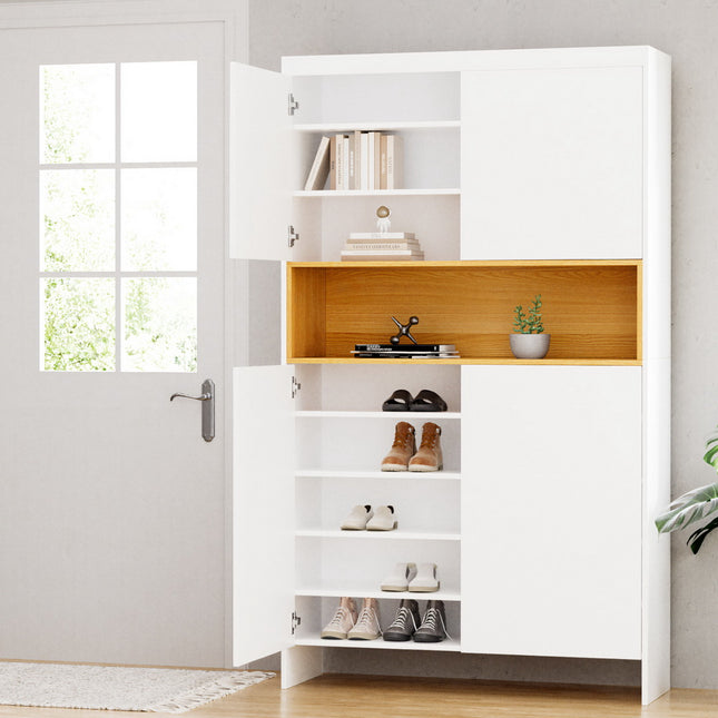 Artiss Shoe Rack Storage Cabinet 9 Tiers White.