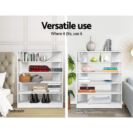 Artiss Shoe Rack Cabinet 30 Pairs 6-Tier Shelf White.