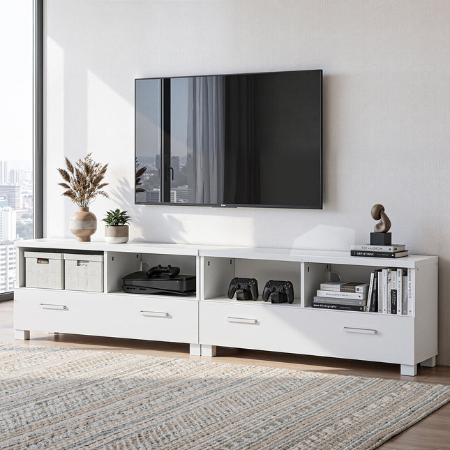 Artiss TV Cabinet Entertainment Unit 180cm White Eddie.