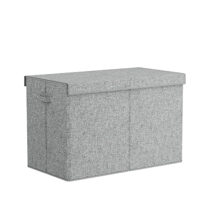 Keezi Large Toy Box Chest Storage with Flip-Top Lid Foldable Organizer Bins Grey.