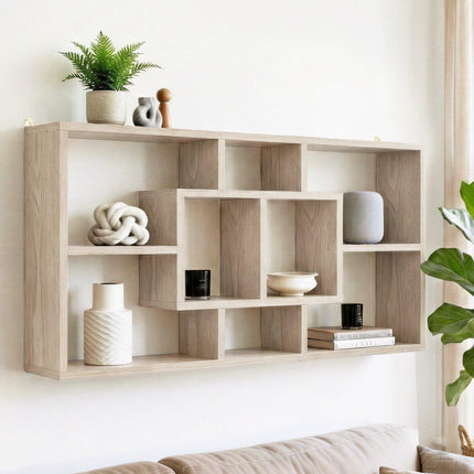 Artiss Floating Wall Shelves Bookshelf Wood.