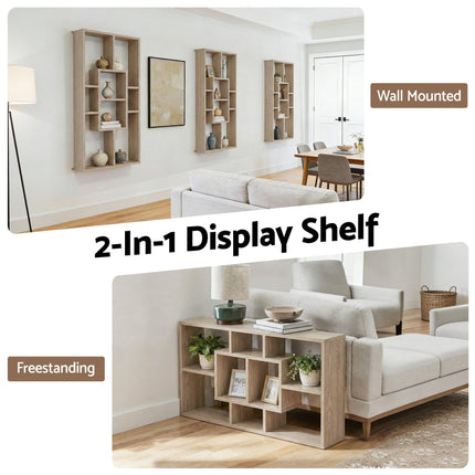 Artiss Floating Wall Shelves Bookshelf Wood.