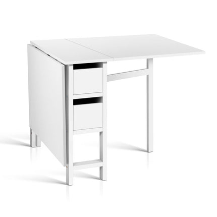 Artiss Dining Table Rectangular Extendable White.