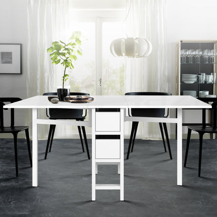 Artiss Dining Table Rectangular Extendable White.