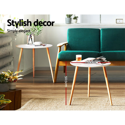 Artiss Coffee Table Round 50CM Callix.