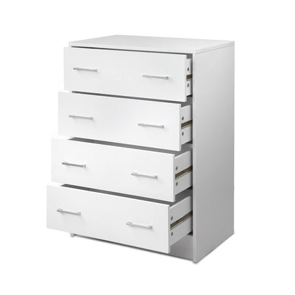 Artiss 4 Chest of Drawers - ANDES White.