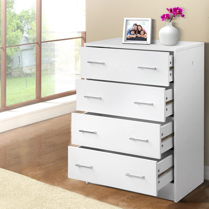 Artiss 4 Chest of Drawers - ANDES White.