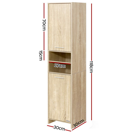 Artiss Bathroom Cabinet Storage 185cm Wooden.