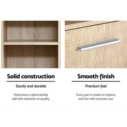 Artiss Bathroom Cabinet Storage 185cm Wooden.