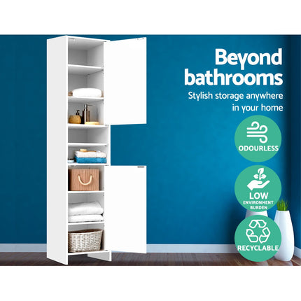 Artiss Bathroom Cabinet Storage 185cm White.