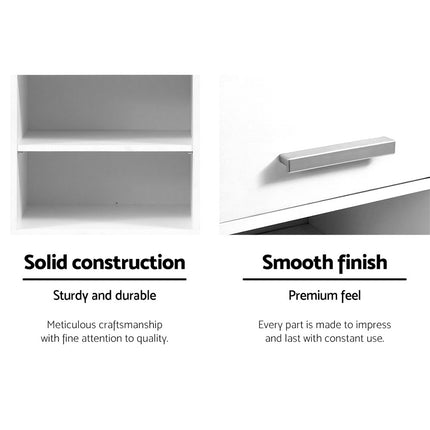 Artiss Bathroom Cabinet Storage 185cm White.