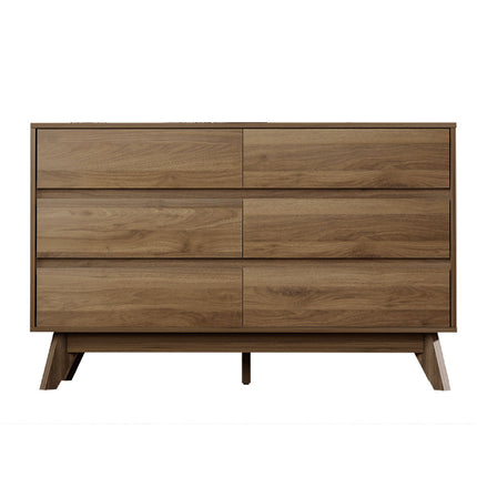 Artiss 6 Chest of Drawers - XAVI Walnut.