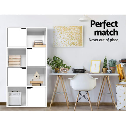 Artiss Bookshelf 8 Cube Shlef - DANA White.
