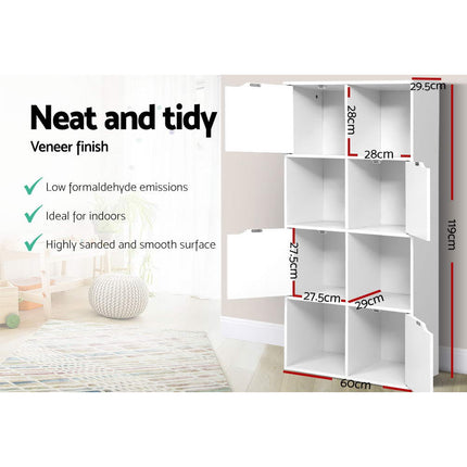 Artiss Bookshelf 8 Cube Shlef - DANA White.