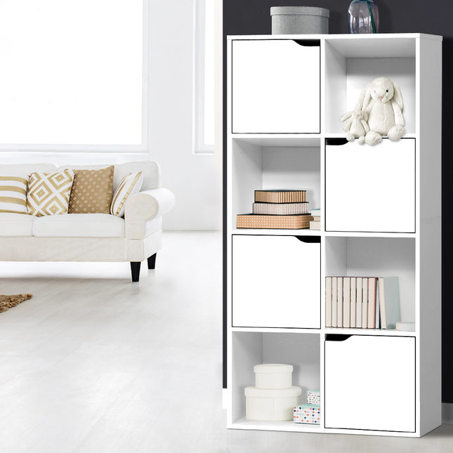 Artiss Bookshelf 8 Cube Shlef - DANA White.