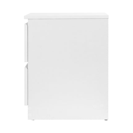 Artiss Bedside Table 2 Drawers - PEPE White.