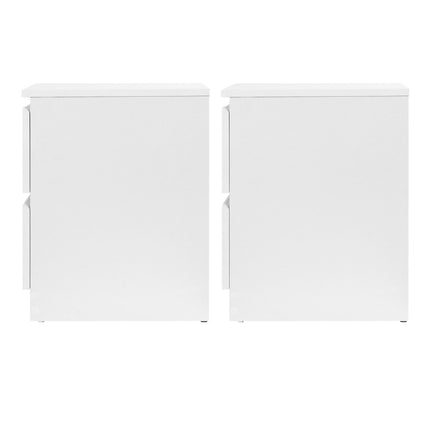 Artiss 2x Bedside Table 2 Drawers - PEPE White.