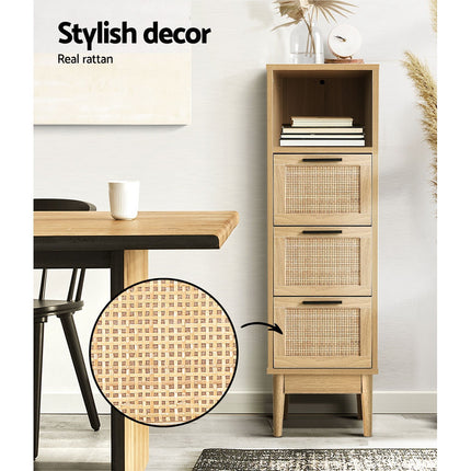 Artiss Rattan Buffet Sideboard - BRIONY Oak.