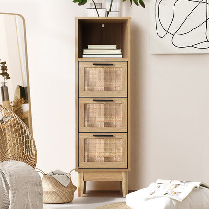 Artiss Rattan Buffet Sideboard - BRIONY Oak.