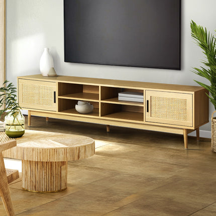Artiss TV Cabinet Entertainment Unit 180cm Rattan Cole.