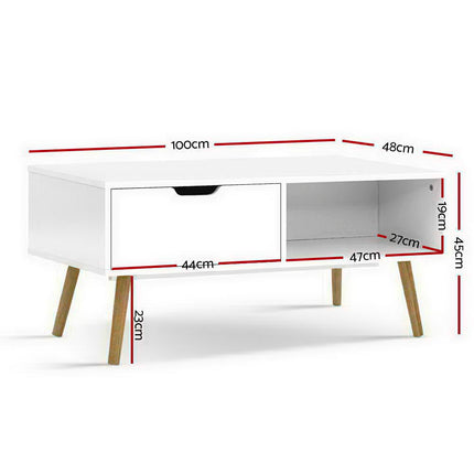 Artiss TV Cabinet Entertainment Unit 120cm White Larin.