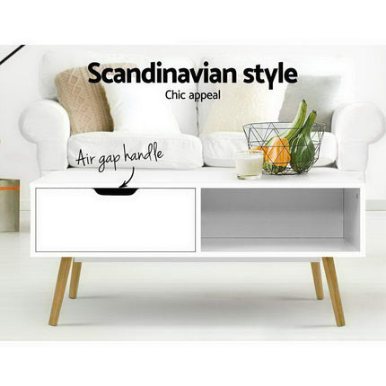 Artiss TV Cabinet Entertainment Unit 120cm White Larin.