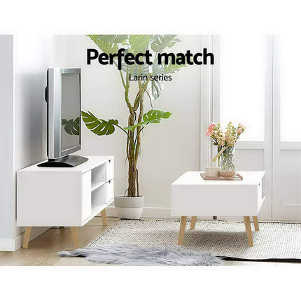 Artiss TV Cabinet Entertainment Unit 120cm White Larin.