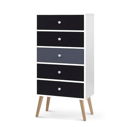 Artiss 5 Chest of Drawers - BONDS White.