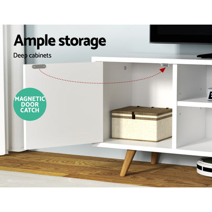 Artiss TV Cabinet Entertainment Unit 120cm White Larin.