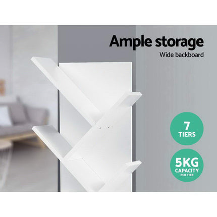 Artiss Tree Bookshelf 7 Tiers - ECHO White.