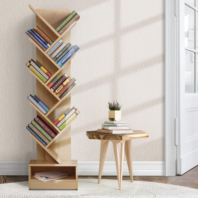 Artiss Tree Bookshelf 9 Tiers - ECHO Oak.