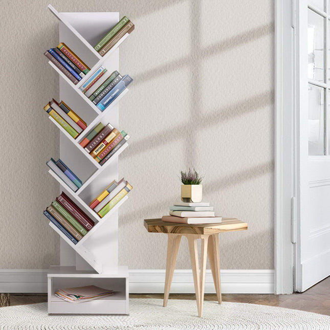 Artiss Tree Bookshelf 9 Tiers - ECHO White.
