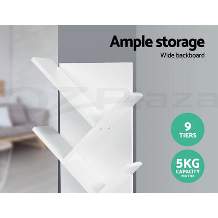 Artiss Tree Bookshelf 9 Tiers - ECHO White.
