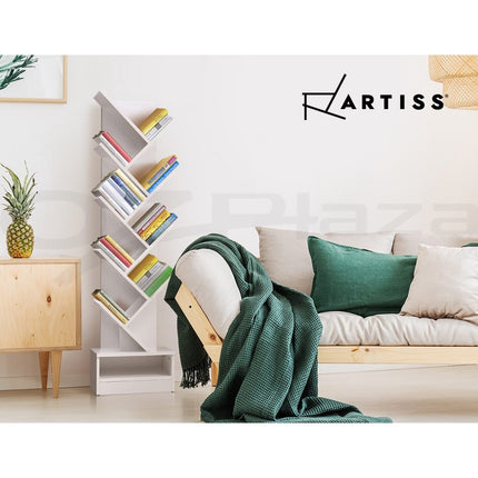 Artiss Tree Bookshelf 9 Tiers - ECHO White.