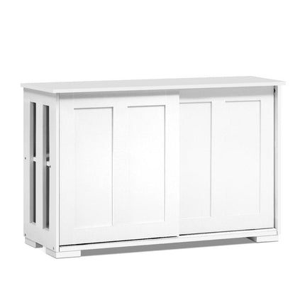 Artiss Buffet Sideboard Sliding Doors - SERA White.