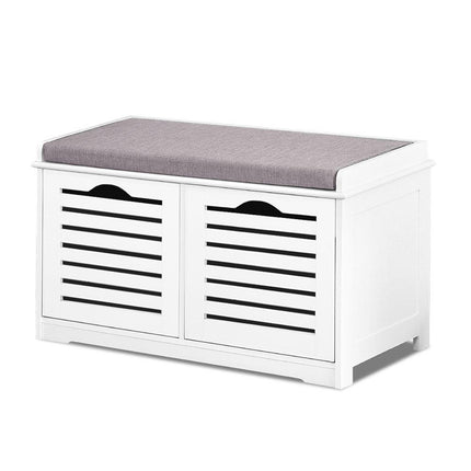 Artiss Shoe Rack Cabinet Bench White Caye.