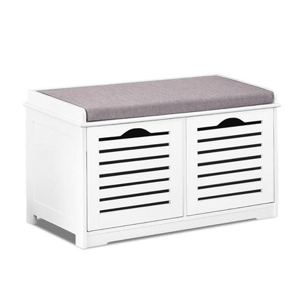 Artiss Shoe Rack Cabinet Bench White Caye.
