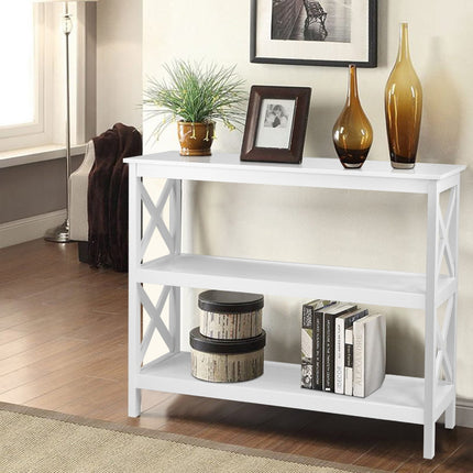 Artiss Console Table 3-tier White Polly.